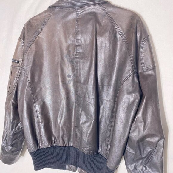 Vintage Black Sheep Brown Leather Bomber M - Picture 2 of 16